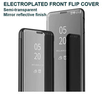 Mirror Semi-Transparent Flip Front Rigid Cover for Samsung Galaxy Note 10 - acc Noco