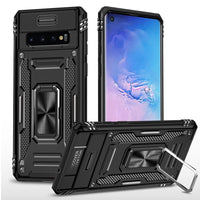 Samsung Galaxy S10 Sliding Camera Cover Protective Case with Ring/Stand - Black - Cover Noco