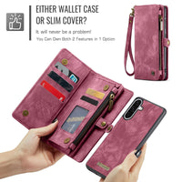 Samsung Galaxy A36 5G CaseMe 008 2-In-1 Wallet with Detachable Cover 8 Card Slots + Zip Pocket - CaseMe