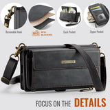 Samsung Galaxy S25 FE CaseMe C39 Wallet RFID Protection 9 Card Slots Cash Pocket Zipped Coin Wallet - CaseMe