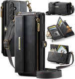 Samsung Galaxy S25 FE CaseMe C39 Wallet RFID Protection 9 Card Slots Cash Pocket Zipped Coin Wallet - CaseMe