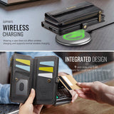 Samsung Galaxy S25 FE CaseMe C39 Wallet RFID Protection 9 Card Slots Cash Pocket Zipped Coin Wallet - CaseMe