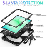 Samsung Galaxy Tab A9+ / Tab A11+ Hybrid V-Type Tablet Cover with Screen Protector - Noco