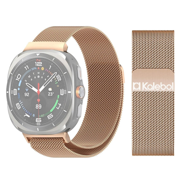 Samsung Galaxy Watch Ultra 47mm / Ultra 2025 Kalebol Milan Magnetic SS Watch Strap - Rose Gold - Noco