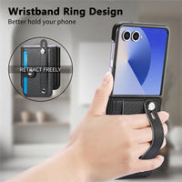 Samsung Galaxy Z Flip 7 Carbon Weave Card Wallet Cover - Noco
