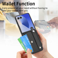 Samsung Galaxy Z Flip 7 Carbon Weave Card Wallet Cover - Noco