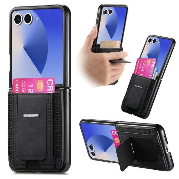 Samsung Galaxy Z Flip 7 Elastic Card Wallet Cover - Black - Noco