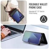 Samsung Galaxy Z Flip8 CaseMe C22 Rear Wallet Cover with Card Slots - CaseMe