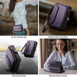 Samsung Galaxy Z Fold8 CaseMe C36 Wallet 6 Card Slots Cash Pocket Zipped Coin Wallet - CaseMe