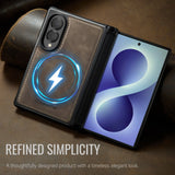 Samsung Z Fold8 CaseMe C69 Series Magnetic Leather Coated TPU Phone Cover - Noco