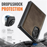 Samsung Z Fold8 CaseMe C69 Series Magnetic Leather Coated TPU Phone Cover - Noco