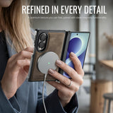 Samsung Z Fold8 CaseMe C69 Series Magnetic Leather Coated TPU Phone Cover - Noco