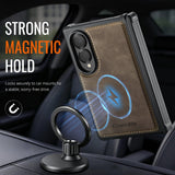 Samsung Z Fold8 CaseMe C69 Series Magnetic Leather Coated TPU Phone Cover - Noco