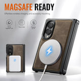 Samsung Z Fold8 CaseMe C69 Series Magnetic Leather Coated TPU Phone Cover - Noco