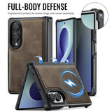 Samsung Z Fold8 CaseMe C69 Series Magnetic Leather Coated TPU Phone Cover - Noco