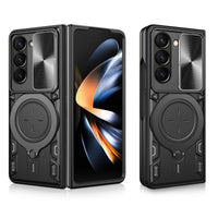 Samsung Galaxy Z FOLD 7 Sliding Camera Cover Protective Case with Ring/Stand - Black - Noco