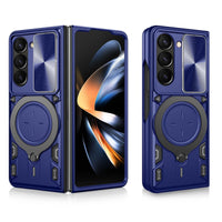 Samsung Galaxy Z FOLD 7 Sliding Camera Cover Protective Case with Ring/Stand - Blue - Noco