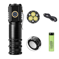 3LED Mini Rechargeable Flashlight – Ultra-Bright Waterproof and Hands-Free - 1800mAh Hard Case - NOCO