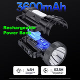 Yesido TC12 840LM Rechargeable Flashlight – High-Power Dual-Lamp Emergency Torch and Power Bank - Yesido