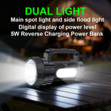 Yesido TC12 840LM Rechargeable Flashlight – High-Power Dual-Lamp Emergency Torch and Power Bank - Yesido