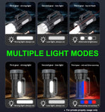 Yesido TC12 840LM Rechargeable Flashlight – High-Power Dual-Lamp Emergency Torch and Power Bank - Yesido