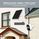 SriHome SH033B Solar Security Camera Rechargeable Wi-Fi 4MP App Control Motion Sensor