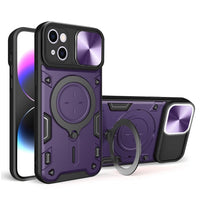 Apple iPhone 15 Camera Shield Cover with Metal Ring/Stand - Purple - Cover Noco