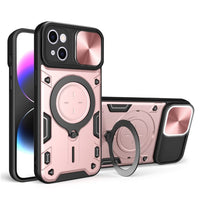 Apple iPhone 15 Camera Shield Cover with Metal Ring/Stand - Pink - Cover Noco