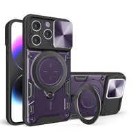 Apple iPhone 15 Pro Camera Shield Cover with Metal Ring/Stand - Purple - Cover Noco