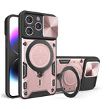 Apple iPhone 15 Pro Camera Shield Cover with Metal Ring/Stand - Pink - Cover Noco