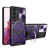 Samsung Galaxy S23 FE Camera Shield Cover with Metal Ring/Stand - Purple - Cover Noco