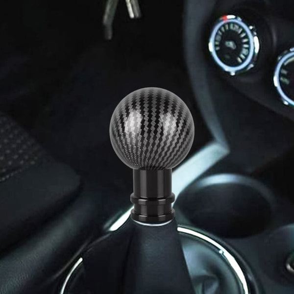 Carbon Fibre Texture Gear Shift Knob Metal Universal Fit - Cammus