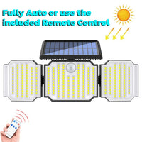 238 LED Solar Powered Motion Sensor Outdoor Light 3 x Lighting Modes Remote - Noco