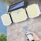 238 LED Solar Powered Motion Sensor Outdoor Light 3 x Lighting Modes Remote - Noco