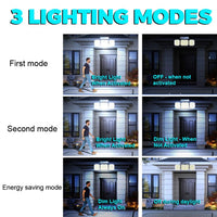 238 LED Solar Powered Motion Sensor Outdoor Light 3 x Lighting Modes Remote - Noco