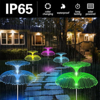 Solar Powered Fiber Optic Dual Layer Jellyfish Multi-colour Garden Light - Noco