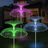 Solar Powered Fiber Optic Dual Layer Jellyfish Multi-colour Garden Light - Noco