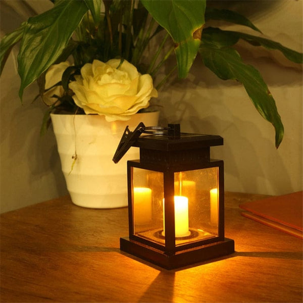 Solar Powered Retro Lantern Hanging Candle LED Light - Noco