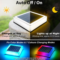 Solar Powered Post Light 7 Colour Choice - Noco