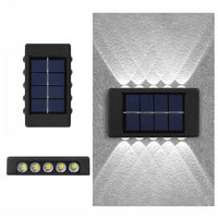 Solar Powered Wall Washer Up/Down 10 LED Light - White - Noco