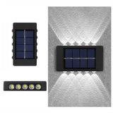 Solar Powered Wall Washer Up/Down 10 LED Light - White - Noco