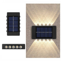 Solar Powered Wall Washer Up/Down 10 LED Light - Warm White - Noco