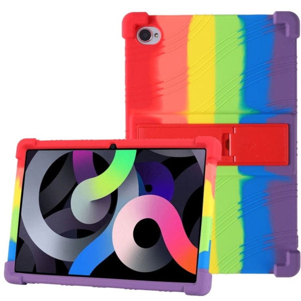 Blackview Tab 15 Pro Tablet Silicone Shockproof Protective Cover with Stand - Rainbow - Cover Noco