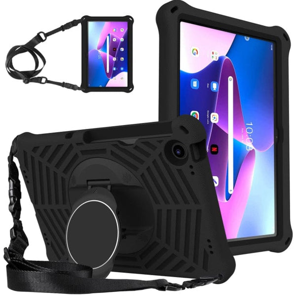 LENOVO M10 Plus 3rd Gen Tablet Spider EVA Protective Tablet Cover Hand Grip and Stand - Black - Cover Noco
