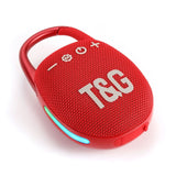 T&G Quick-Clip TG447 5W Bluetooth Speaker LED Lights 1200mAh FM Radio - Red - T&G