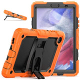 Shockproof Rugged Cover with Standfor Samsung Galaxy Tab A7 Lite T220/T225 - Orange and Black - acc Noco
