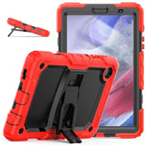 Shockproof Rugged Cover with Stand for Samsung Galaxy Tab A7 Lite T220/T225 - Red and Black - acc Noco