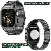 Apple Watch 2/4/5/6/SE 44mm 7/8 45mm Stainless Steel Full cover and Strap - watch Noco