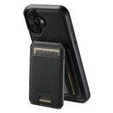 Apple iPhone 17 Suteni Cross Grain Detachable MagSafe Wallet Cover - Black - Noco