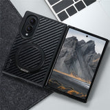 Samsung Galaxy Z Fold8 SUTENI G3 Carbon Fiber Texture Magnetic Case with Rotating Kickstand - Black - Noco